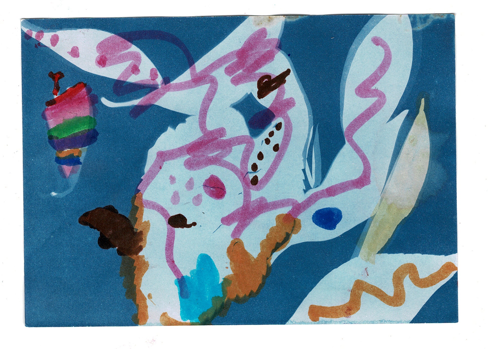 Untitled (Cyanotype with marker) by TJ Lowe